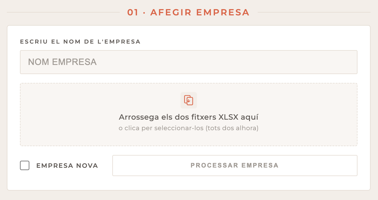 Captura Processar empreses