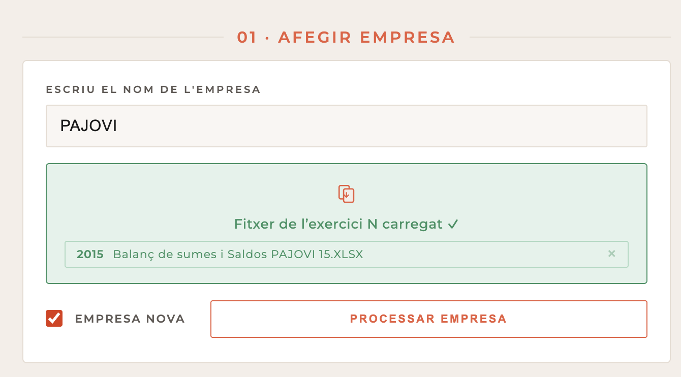 Captura Processar empreses