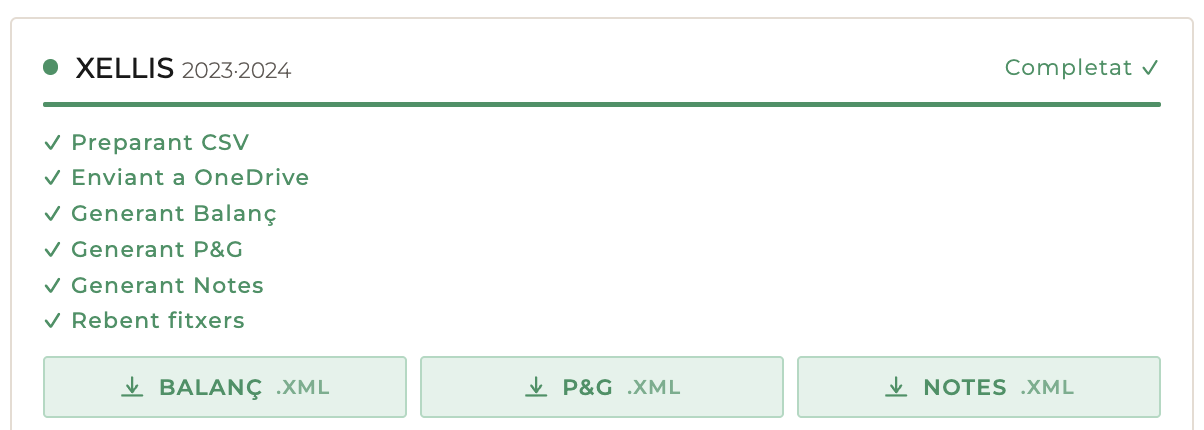Captura Descàrrega i gestió dels XML